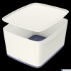 Pojemnik MyBOX duży z pokrywką biało-szary LEITZ 52161001 .